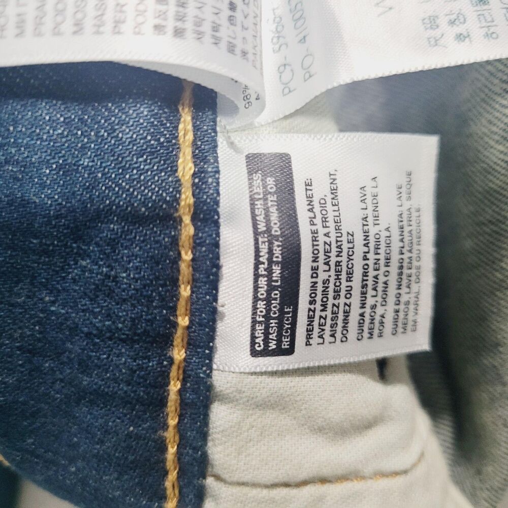 Levi's 502 Jeans Mens 48x32 Blue Wash Tapered Zip Fly Stretch Denim Big & Tall - Picture 7 of 13